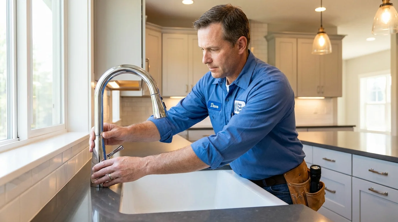 Kitchen faucet installation by Johns Plumbing LLC in Placentia