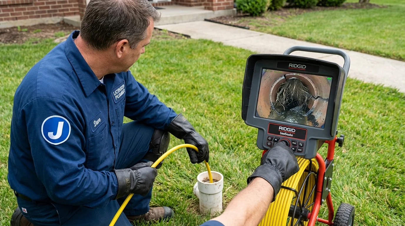 Sewer camera inspection being performed by Johns Plumbing LLC in Placentia